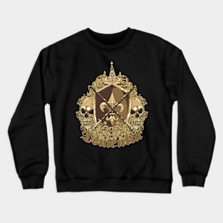 Cool Illustration Of Skull Coat Of Arms Crewneck Sweatshirt